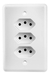 Tomada Tripla 20a 2p+t Monobloco Ilumin Fácil Instalação Cor Branco - comprar online