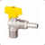 Registro De Gás Esfera Angular 90° Rosca 1/2" Npt Macho X 3/8"