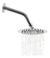 Ducha Fria Inox Redonda 15x15 Chuveiro Área Externa Piscina