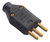 Plug De Sobrepor 2p+t 20a Macho Preto Fame