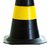 Cone Sinalização Amarelo E Preto 50cm Plastcor na internet