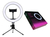 Anel Ring Light 8 Pol + Tripé De Mesa + Suporte Cel Video Cor Da Estrutura Preto Cor Da Luz Regulavel 110v/220v - comprar online