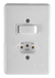 Tomada 10a 2p + T + Interruptor 1 Tecla Embutir 4x2 Ilumi Cor Branco - BugShop