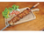 Espeto Simples Aço Cromado Para Churrasco 55cm Cabo Madeira - BugShop