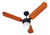 Ventilador De Teto Venti-delta New Delta Light Pto/mogno 127 Cor Da Estrutura Preto Cor Das Pás Mogno 110v - comprar online
