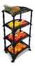 Organizador Fruteira Plas 4 Andares Cozinha Material Limpeza Cor Preto