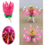 Vela Flor Musical Fixa Flor De Lotus Aniversário Cor Rosa - loja online