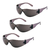 Óculos Leopardo Kalipso Cinza/incolor Ca 11268 Kit 3 Peças Cor Da Lente Cinza