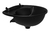 Lavatório Plástico Preto Kit Instalação 3,8l 36x28cm Astra - loja online
