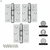kit 3 Dobradiças 3,5" 891 Cromado Silvana - comprar online