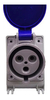 Tomada Sobrepor Newkon 2p+t 32a 200/250v 6h Ip44 N3206 Steck Cor Azul