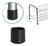Kit 8 Ponteira Cadeiras Mesa Pés Móveis Tubos Preta 3/4 - comprar online