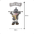 Boneco De Pélucia De Pendurar Com Placa De Feliz Natal 45cm - comprar online