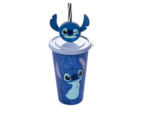 Copo com canudo Stitch Filme Disney