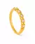 Anel Dourado Elegante com Zircônias Brilhantes - comprar online