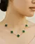 Colar Dourado 5 Trevos Verde na internet