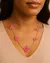 Colar Dourado 5 Trevos Rosa na internet