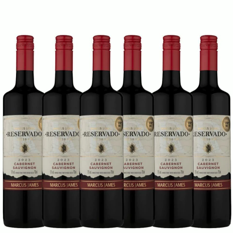 Kit 6 Vinho Tinto Cabernet Sauvignon Marcus James 750ml Serra Gaúcha