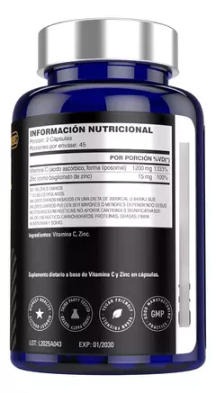 Liposomal - Vitamina C 100% Pureza. 1200 mg en internet