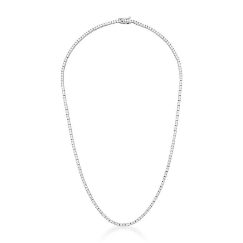 COLAR SEMIJOIA BANHADA A RÓDIO RIVIERA ZIRCONIAS 40CM