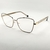 F G31 - Armação Feminina para Lentes de Grau em Metal Dourado com Frente Preta NT7027 - loja online