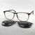 M A42 - Armação Clipon Masculino Cinza para Lentes de Grau em TR (2 em 1) OM5035 na internet