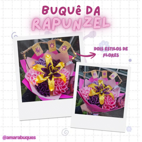 Buquê de cetim - Enrolados/Rapunzel - comprar online
