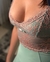 Camisola Verde água com rosê - VELVET LINGERIE