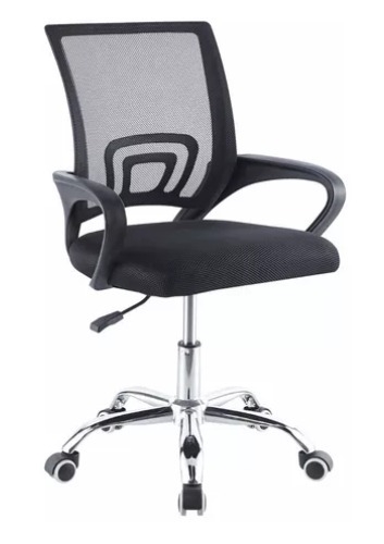 MUESIBD02 Silla Ejecutiva BASICORP Oficina Ergonómica Escritorio Reclinable Negro tapizado de malla transpirable