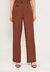 Calça Bisô Alfaiataria Lisa Lapela Marrom - comprar online