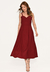 Vestido Bisô Alfaiataria Marrant Midi Liso Vinho - Bisô Atacado