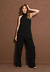 Conjunto Bisô Calça e Blusa Crepe Preto
