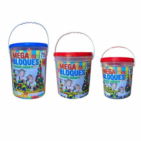 BALDE TRANSPARENTE DE BLOQUES GIGANTES X25 UNIDADES