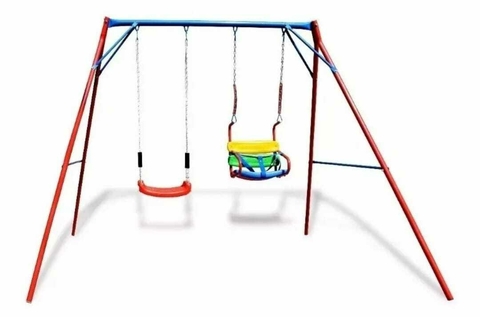 PÓRTICO DOBLE CON HAMACA INFANTIL Y HAMACA DE BEBÉ