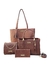 Kit Bolsa Feminina 4 Peças – Sacola Grande, Bolsa Média, Tira Colo e Carteira - KaaT - Modas