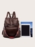 Mochila Feminina Grande em Couro Sintético – Espaçosa e Elegante - comprar online