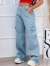 Calça Jeans Feminina Cargo Street em Algodão Premium na internet