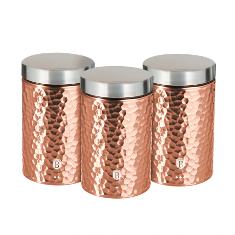 Set de 3 contenedores Metallic Line Rose Gold Edition - BH/6727