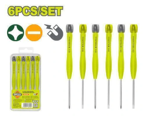 Set de 6 destornilladores de precisión CR-V Dyllu DTSS2B06