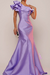Vestido sereia detalhes no ombro zibeline - loja online