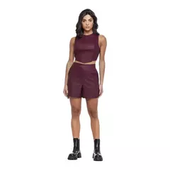 Blusa Feminina Enfim Cropped Em Sintético - comprar online