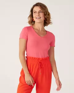 Blusa Básica Malwee Decote V Em Viscose Stretch - comprar online
