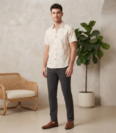 Camisa Masculina Estampada Em Viscose Diametro - comprar online