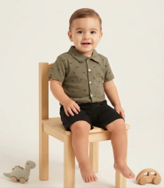 Conjunto Menino Camisa Com Bermuda Trick Nick