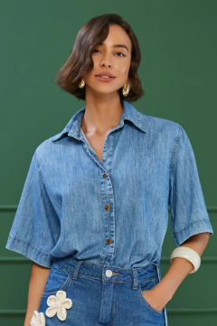 CAMISA FEM MANGA CURTA - Ellos da Moda