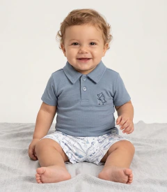 Conjunto Polo Com Bermuda Infantil Rovi Kids