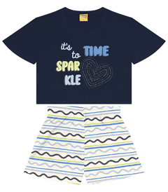 Conjunto Infantil Blusa Com Shorts Rovi Kids - Ellos da Moda