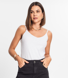Blusa De Alça Feminina Ribana Canelada Rovitex - comprar online