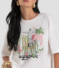 T- Shirt Feminina Oversized Brasil Dianna