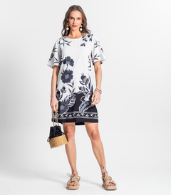 Vestido Curto De Poly Light Estampado Endless - loja online